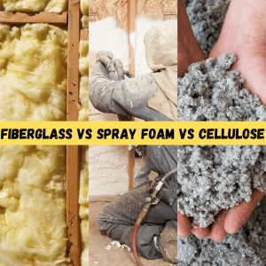 Differences of fiberglass, spray foam, and cellulose insulations